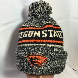 Oregon State Beavers NCAA Pom Knit Beanie ZEPHYR Grey/Orange/black